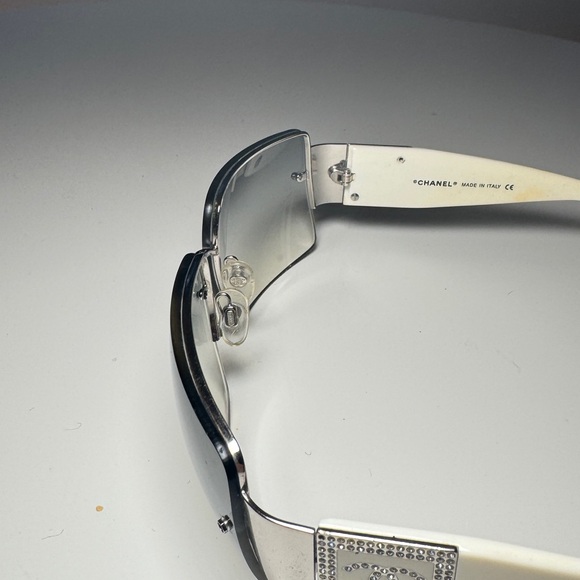CHANEL RHINESTONE SUNGLASSES white 4095-B - Picture 2 of 8